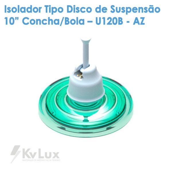 Isolador Disco Suspensão de Vidro 120 KN