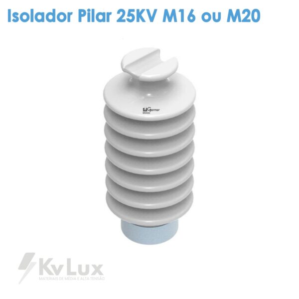 Isolador Pilar 25KV  M16 ou M20