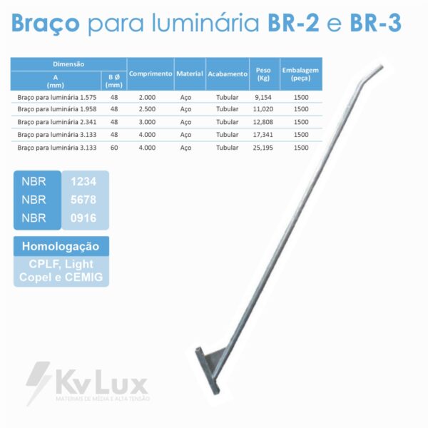 Braço para Luminária