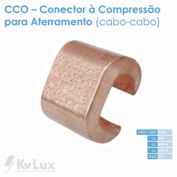CCO - Conector à Compressão para Aterramento (cabo-cabo)