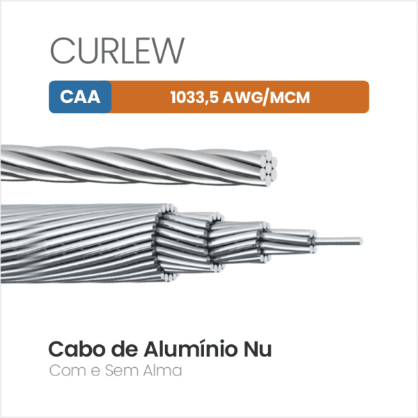 Cabo de Alumínio CAA 1033,5 AWG/MCM CURLEW