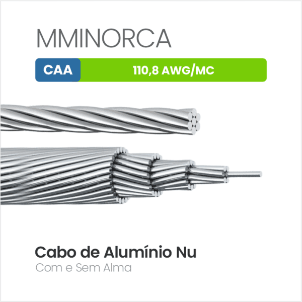 Cabo de Alumínio CAA 110,8 AWG/MC MMINORCA