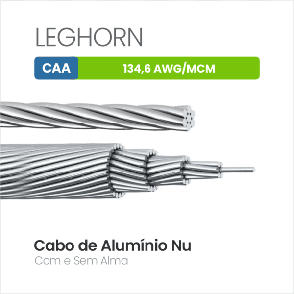 Cabo de Alumínio CAA 134,6 AWG/MCM LEGHORN