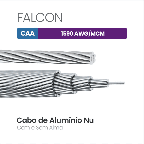 Cabo de Alumínio CAA 1590 AWG/MCM FALCON
