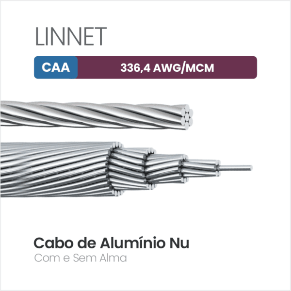 Cabo de Alumínio CAA 336,4 AWG/MCM LINNET
