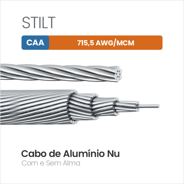 Cabo de Alumínio CAA 715,5 AWG/MCM STILT
