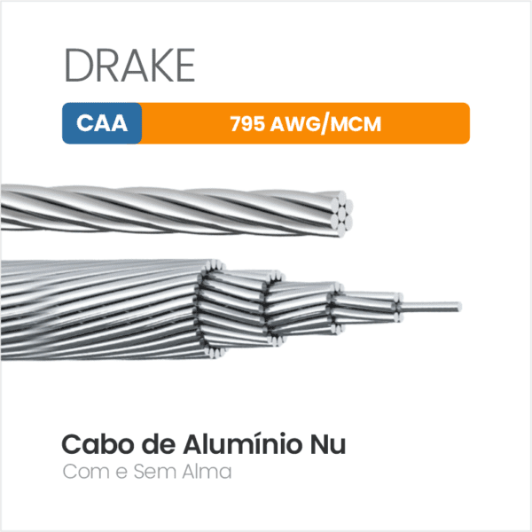 Cabo de Alumínio CAA 795 AWG/MCM DRAKE