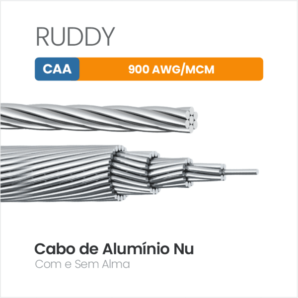 Cabo de Alumínio CAA 900 AWG/MCM RUDDY