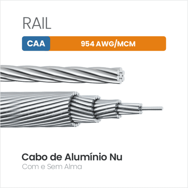 Cabo de Alumínio CAA 954 AWG/MCM RAIL