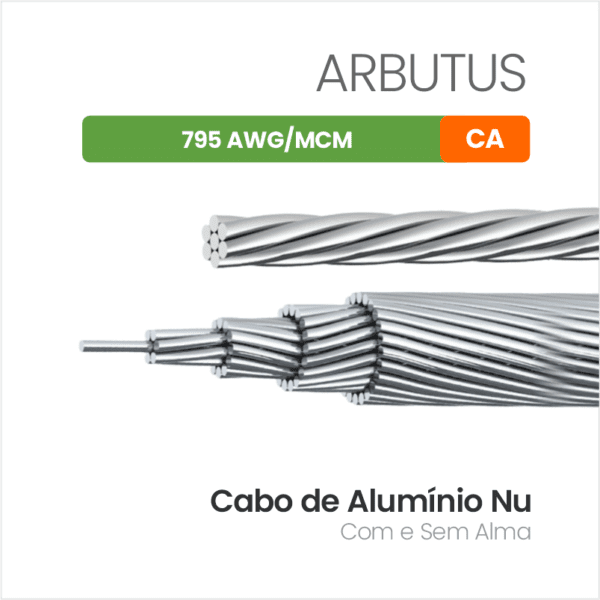 Cabo de Alumínio Nu CA 795 AWG/MCM ARBUTUS