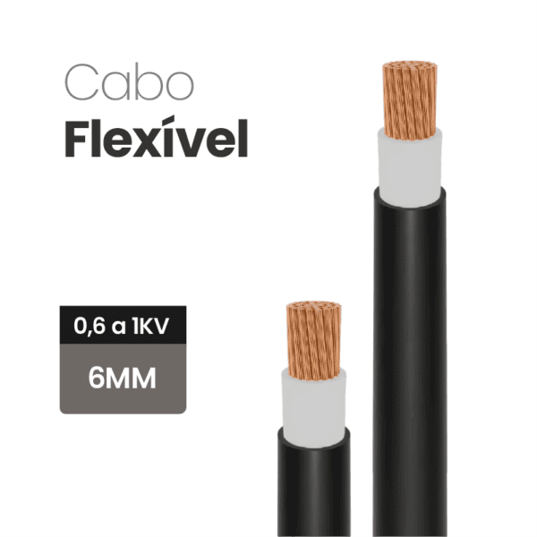 Cabo Flexível 0,6 a 1KV 6MM