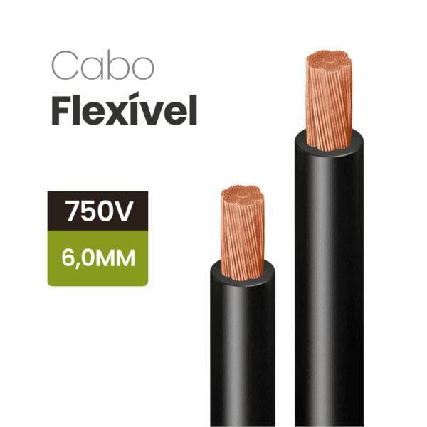Cabo Flexível 750V 6,0MM