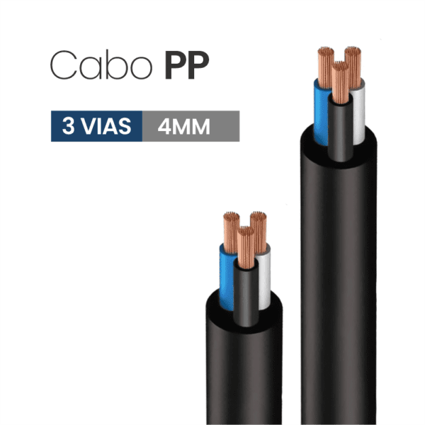 Cabo PP 3 Vias 4,0MM