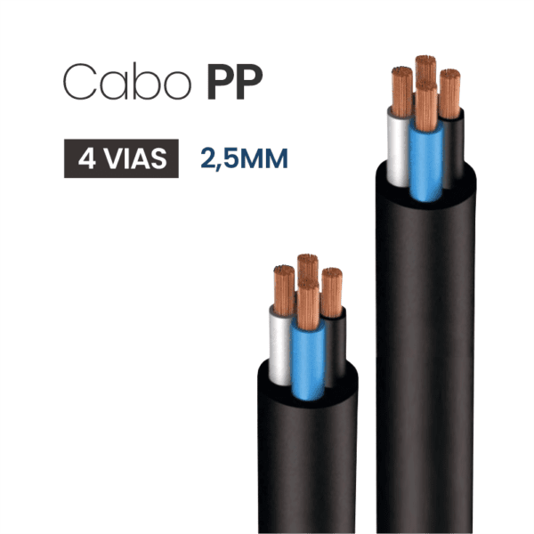 Cabo PP 4 Vias 2,5MM