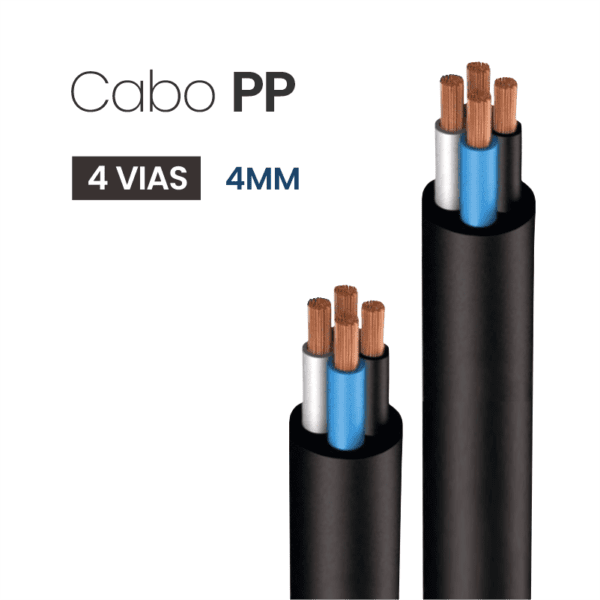 Cabo PP 4 Vias 4,0MM