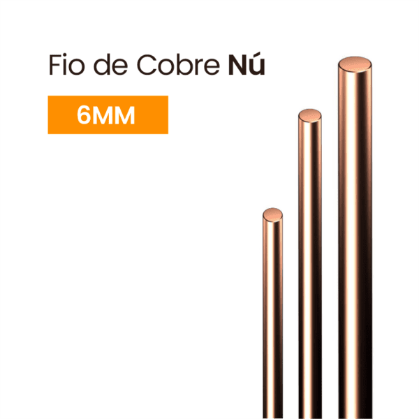 Fio de Cobre Nú 6MM