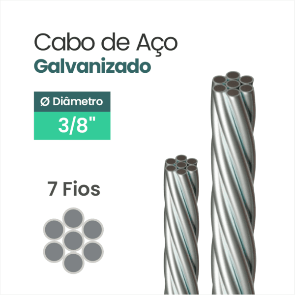 Cordoalha de Aço Galvanizado 3/8