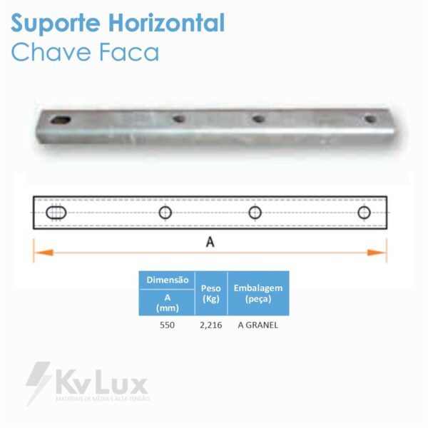 Suporte Horizontal Chave Faca