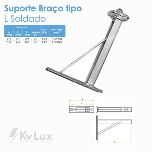 Suporte Braço Tipo L Soldado