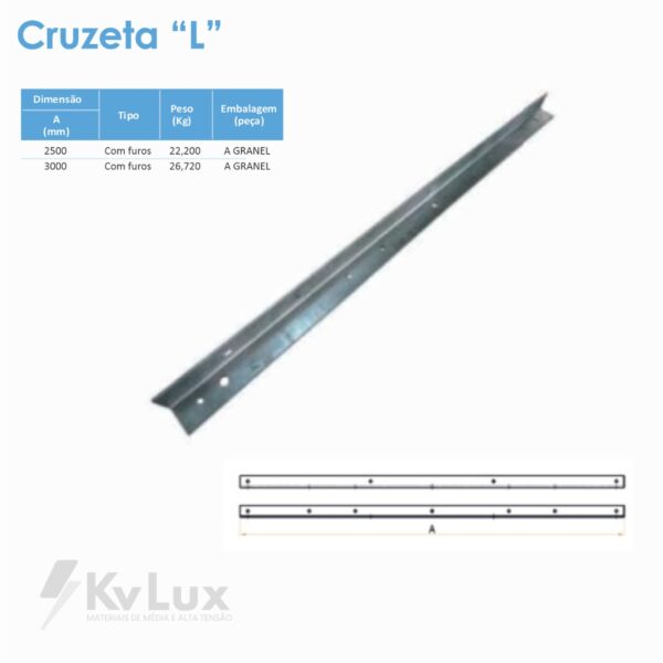 Cruzeta  de Aço tipo L