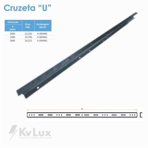 Cruzeta  de Aço tipo U
