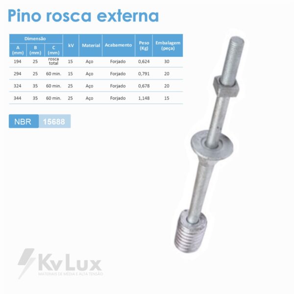 Pino Reto Rosca Externa